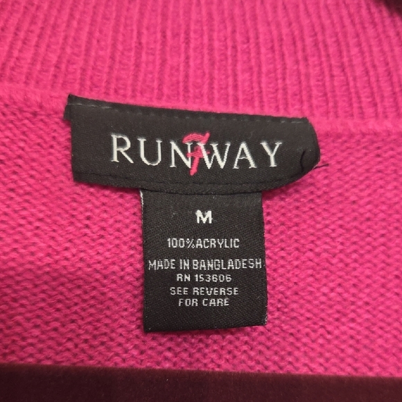 Pink Cardigan with Black Butterfly Design - Picture 2 of 4